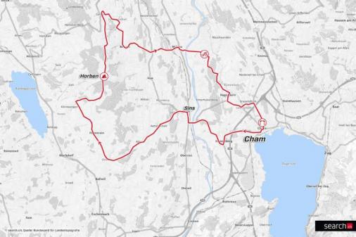 Streckenverlauf Tour de Suisse 2017 - Etappe 2