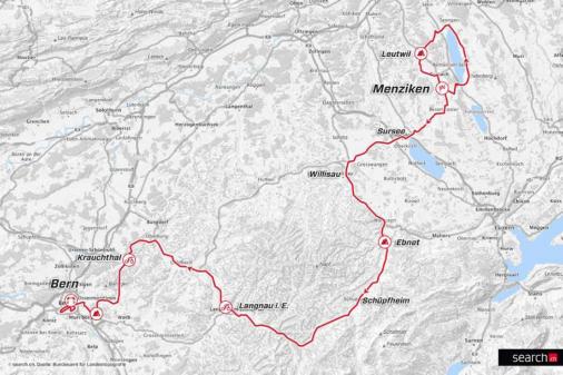 Streckenverlauf Tour de Suisse 2017 - Etappe 3