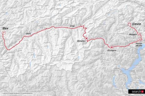Streckenverlauf Tour de Suisse 2017 - Etappe 5