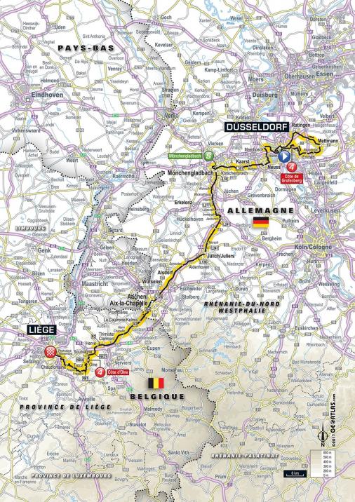 Streckenverlauf Tour de France 2017 - Etappe 2