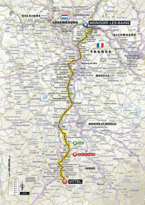 Streckenverlauf Tour de France 2017 - Etappe 4