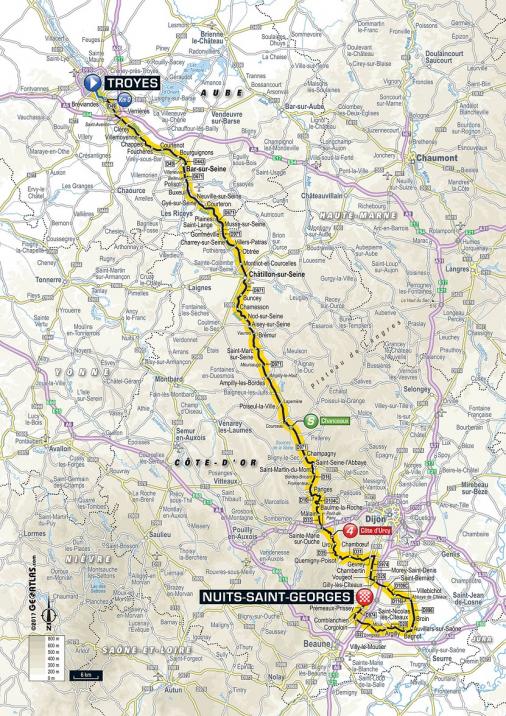 Streckenverlauf Tour de France 2017 - Etappe 7