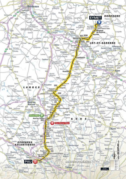 Streckenverlauf Tour de France 2017 - Etappe 11