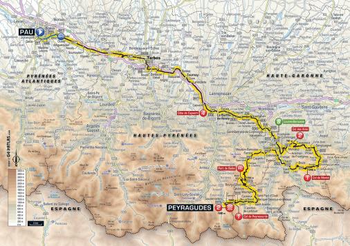 Streckenverlauf Tour de France 2017 - Etappe 12