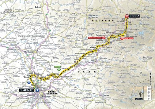 Streckenverlauf Tour de France 2017 - Etappe 14