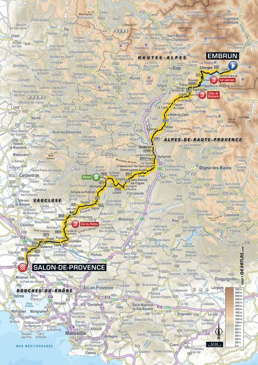 Streckenverlauf Tour de France 2017 - Etappe 19