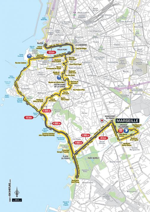 Streckenverlauf Tour de France 2017 - Etappe 20