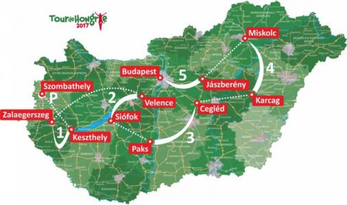 Streckenverlauf Tour de Hongrie 2017