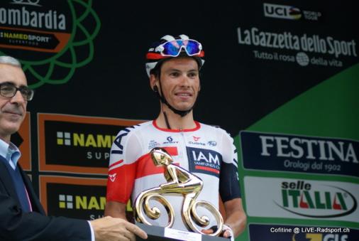 Stefan Denifl hier in seinem vorletzten Rennen fr das Team IAM-Cycling letztes Jahr beim Rennen Il Lombardia