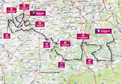 Streckenverlauf VOO-Tour de Wallonie 2017 - Etappe 1