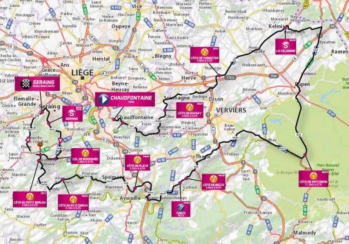 Streckenverlauf VOO-Tour de Wallonie 2017 - Etappe 2