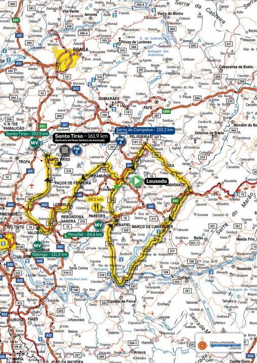 Streckenverlauf Volta a Portugal em Bicicleta Santander Totta 2017 - Etappe 7