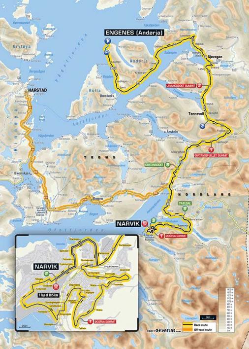 Streckenverlauf Arctic Race of Norway 2017 - Etappe 1
