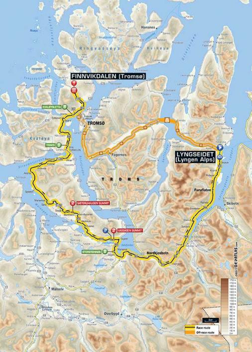 Streckenverlauf Arctic Race of Norway 2017 - Etappe 3