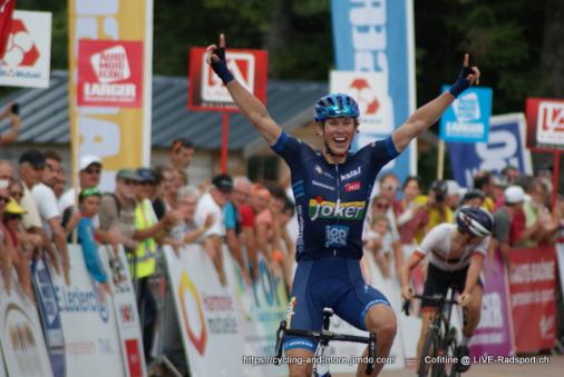 Carl Frederik Hagen gewinnt die 4. Etappe der Tour Alsace bei der die Autorin live vor Ort war