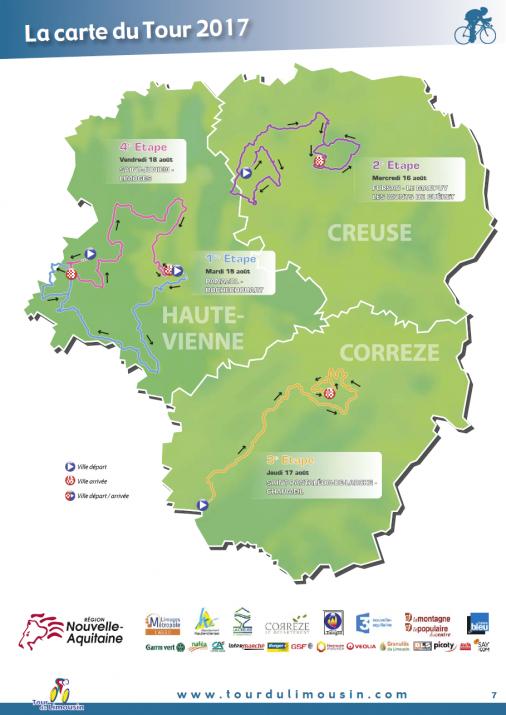 Streckenverlauf Tour du Limousin 2017