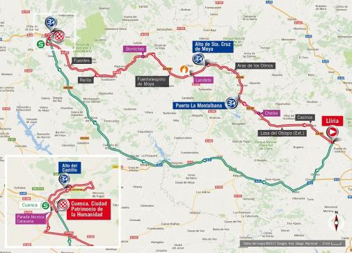 Streckenverlauf Vuelta a España 2017 - Etappe 7