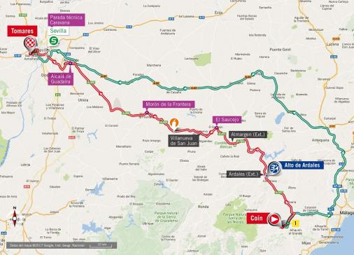 Streckenverlauf Vuelta a España 2017 - Etappe 13
