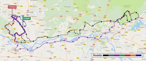 Streckenverlauf Arnhem-Veenendaal Classic 2017
