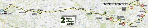 Streckenverlauf Tour du Poitou Charentes 2017 - Etappe 2