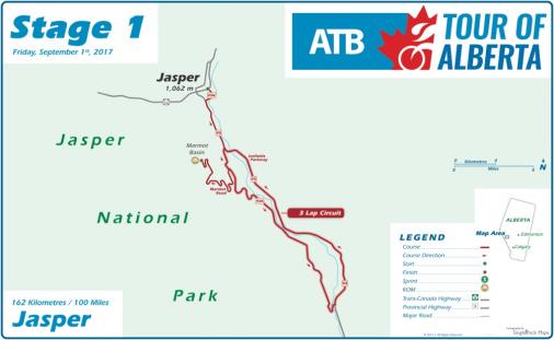 Streckenverlauf Tour of Alberta 2017 - Etappe 1