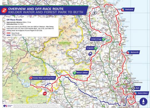 Streckenverlauf Tour of Britain 2017 - Etappe 2