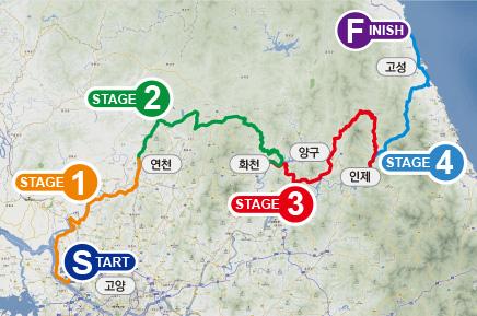 Streckenverlauf Tour de DMZ 2017