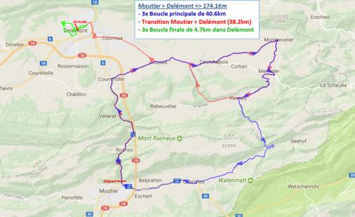 Streckenverlauf Tour du Jura 2017