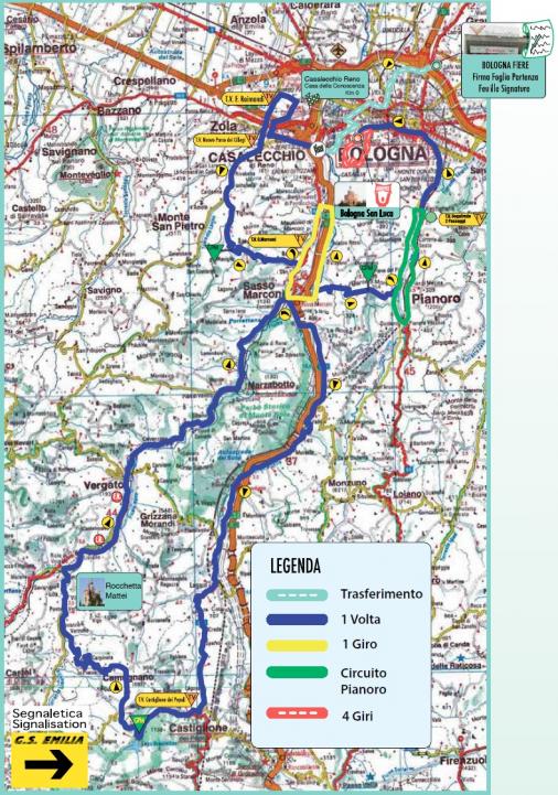 Streckenverlauf Giro dellEmilia 2017