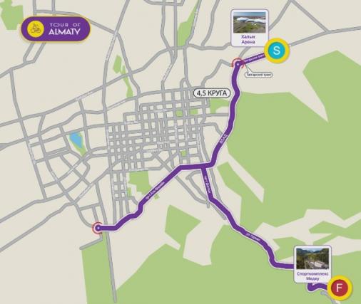 Streckenverlauf Tour of Almaty 2017 - Etappe 2