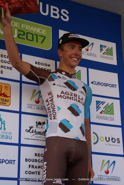 Benoit Cosnefroy - hier als Sieger der Bergwertung bei der Tour du Doubs 2017 - ist der Sieger des GP Isbergues und Weltmeister der Klasse U23
