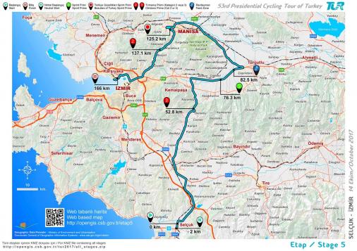 Streckenverlauf Presidential Cycling Tour of Turkey 2017 - Etappe 5
