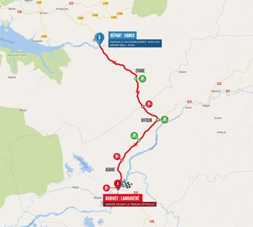 Streckenverlauf La Tropicale Amissa Bongo 2018 - Etappe 1