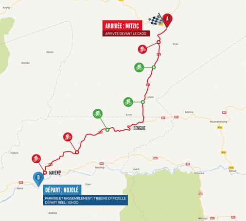 Streckenverlauf La Tropicale Amissa Bongo 2018 - Etappe 4