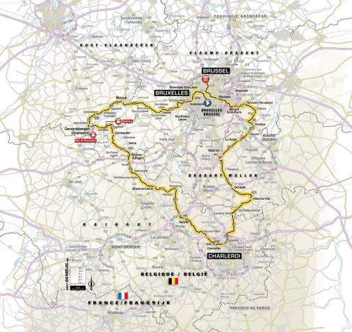 Prsentation des Grand Dpart der Tour de France 2019: Die Streckenkarte der 1. Etappe