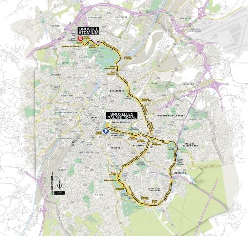 Prsentation des Grand Dpart der Tour de France 2019: Die Streckenkarte der 2. Etappe