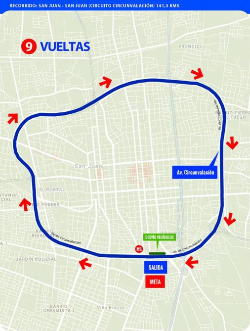 Streckenverlauf Vuelta a San Juan Internacional 2018 - Etappe 7
