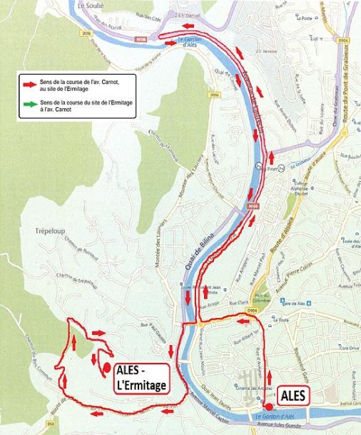 Streckenverlauf Etoile de Bessges 2018 - Etappe 5