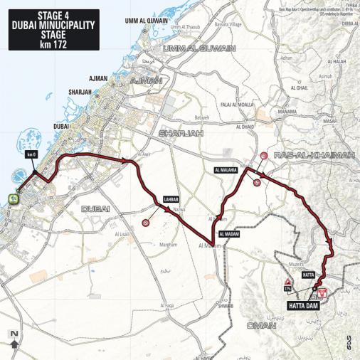 Streckenverlauf Dubai Tour 2018 - Etappe 4