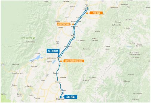 Streckenverlauf Colombia Oro y Paz 2018 - Etappe 3