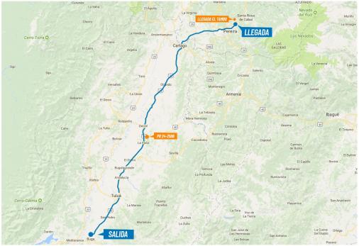 Streckenverlauf Colombia Oro y Paz 2018 - Etappe 4