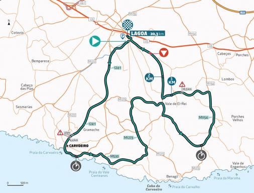 Streckenverlauf Volta ao Algarve em Bicicleta 2018 - Etappe 3