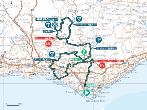 Streckenverlauf Volta ao Algarve em Bicicleta 2018 - Etappe 5