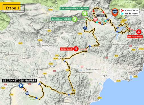 Streckenverlauf Tour Cycliste International du Haut Var-matin - Etappe 1