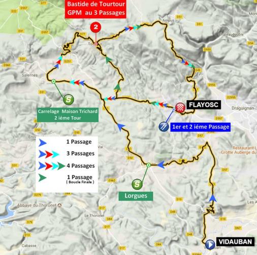 Streckenverlauf Tour Cycliste International du Haut Var-matin - Etappe 2