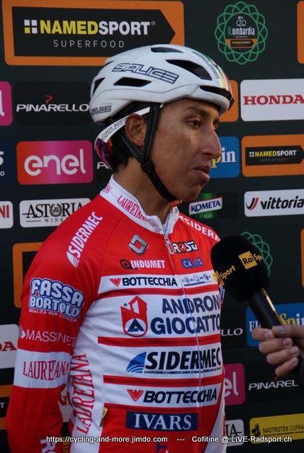 Egan Bernal - hier noch im Trikot von Androni Giocattoli vom Rennen Il Lombardia 2017 - ist der aufstrebende Star am Radsporthimmel