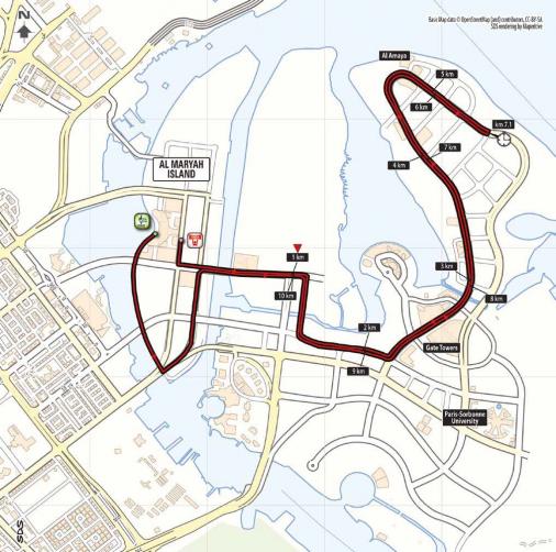 Streckenverlauf Abu Dhabi Tour 2018 - Etappe 4