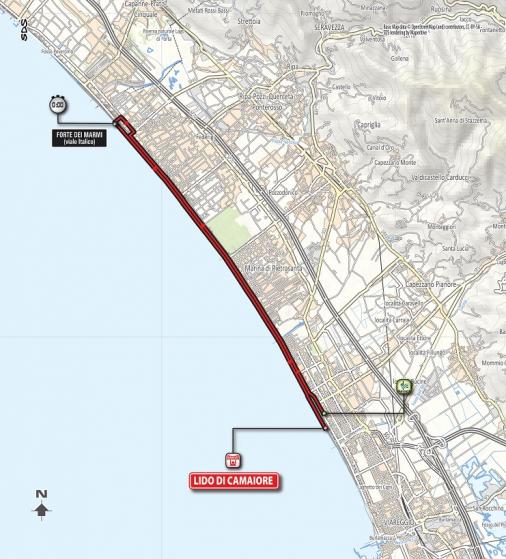Streckenverlauf Tirreno - Adriatico 2018 - Etappe 1