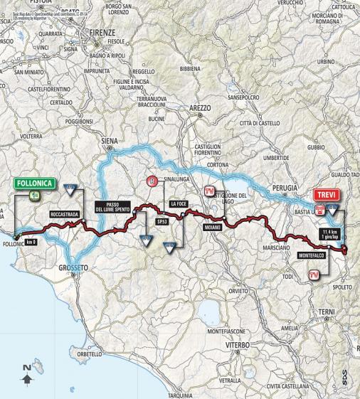 Streckenverlauf Tirreno - Adriatico 2018 - Etappe 3