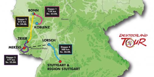 Prsentation Deutschland Tour 2018: Streckenkarte